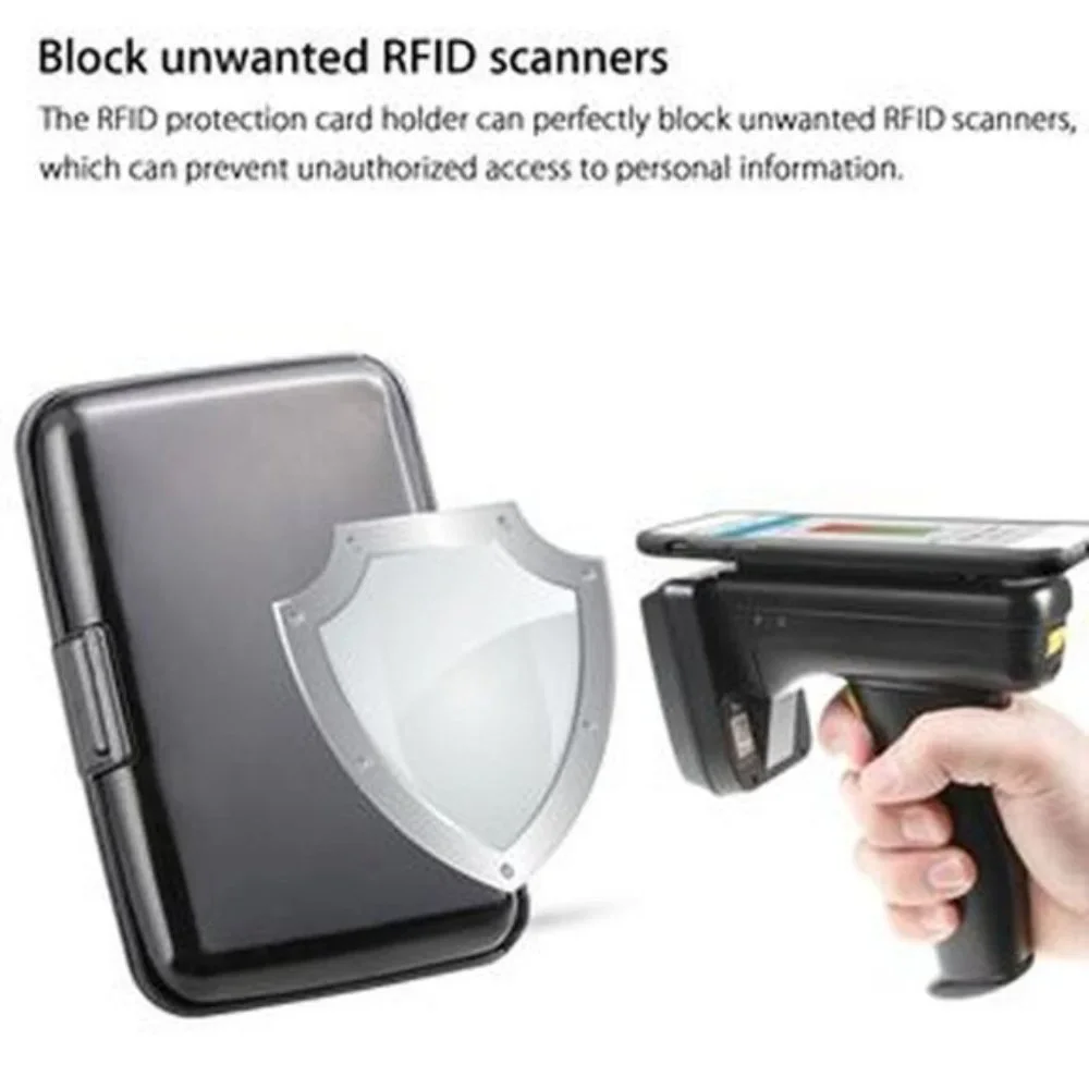 NEW 3-PACK ANTI-RFID THEFT SECURE HARD WALLET LOT